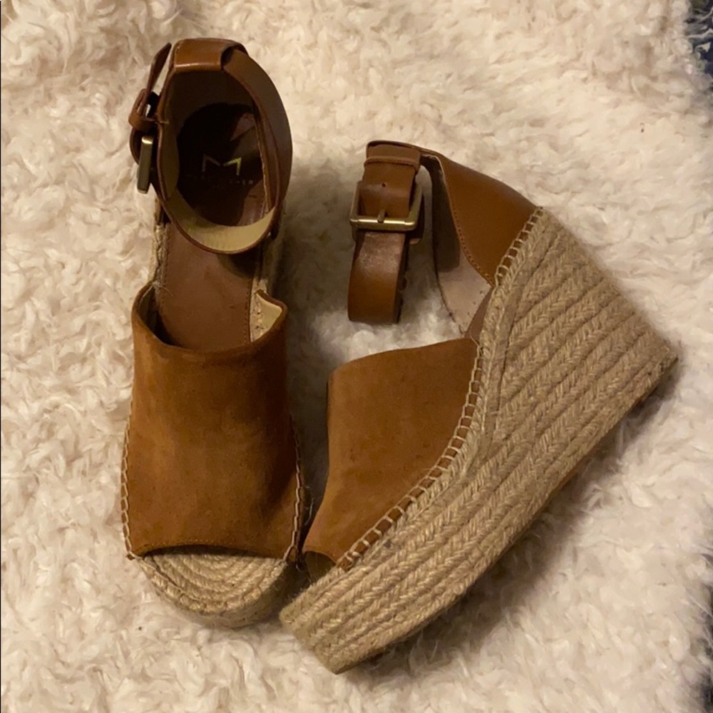 Marc Fisher Brown Suede Wedges 8.5M